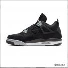 Air Jordan 4 Retro Black Canvas Shoes Sneakers