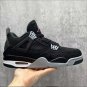 Air Jordan 4 Retro Black Canvas Shoes Sneakers