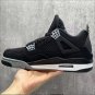 Air Jordan 4 Retro Black Canvas Shoes Sneakers