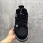 Air Jordan 4 Retro Black Canvas Shoes Sneakers