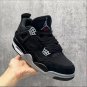 Air Jordan 4 Retro Black Canvas Shoes Sneakers