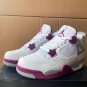 Air Jordan 4 White Purple Cement Shoes Sneakers