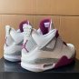Air Jordan 4 White Purple Cement Shoes Sneakers