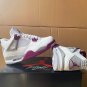Air Jordan 4 White Purple Cement Shoes Sneakers