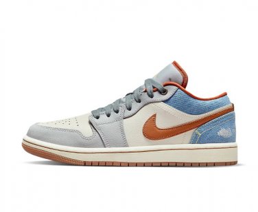 AJ 1 Low Phantom Denim Shoes Sneakers