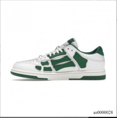 AMIRI Skel Top Low White Green Shoes Sneakers
