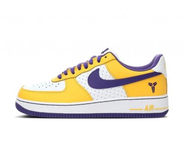 Kobe Bryant x AF 1 Low White Purple Yellow Shoes Sneaker