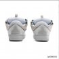 Lanvin Leather Curb Light Grey Blue Shoes Sneakers