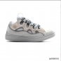 Lanvin Leather Curb Light Grey Blue Shoes Sneakers