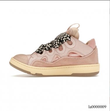 Lanvin Leather Curb Pink Gum Shoes Sneakers &acirc;�� la0000009