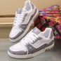 Luxury Trainer Skate Sneakers Shoes #54 Signature Gray White