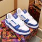 Luxury Trainer Sneakers Shoes #54 Signature Blue and White