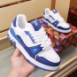 Luxury Trainer Sneakers Shoes #54 Signature Blue and White