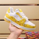 Luxury Trainer Sneakers Shoes #54 Signature Yellow and White
