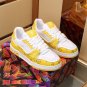 Luxury Trainer Sneakers Shoes #54 Signature Yellow and White