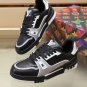Luxury Virgil Trainer Sneakers Shoes #54 Signature Black Grey Monogram