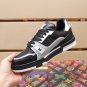Luxury Virgil Trainer Sneakers Shoes #54 Signature Black Grey Monogram