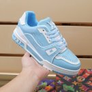 Luxury Virgil Trainer Sneakers Shoes #54 Signature White Blue Monogram