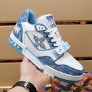 Luxury Virgil Trainer Sneakers Shoes Signature Blue White Monogram