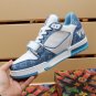 Luxury Virgil Trainer Sneakers Shoes Signature Blue White Monogram