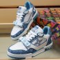 Luxury Virgil Trainer Sneakers Shoes Signature Blue White Monogram