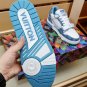 Luxury Virgil Trainer Sneakers Shoes Signature Blue White Monogram