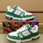 Luxury Virgil Trainer Sneakers Shoes Signature Green Monogram