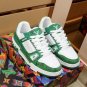 Luxury Virgil Trainer Sneakers Shoes Signature Green Monogram