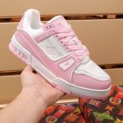 Luxury Virgil Trainer Sneakers Shoes Signature Pink Chalk Monogram