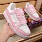 Luxury Virgil Trainer Sneakers Shoes Signature Pink Chalk Monogram
