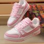 Luxury Virgil Trainer Sneakers Shoes Signature Pink Chalk Monogram