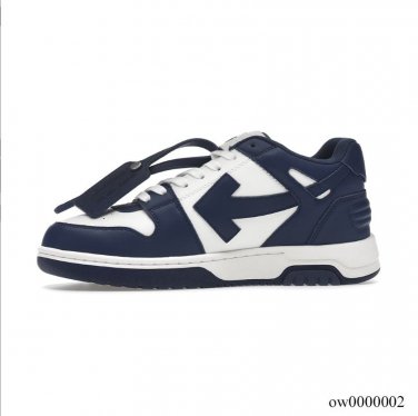 OFF-WHITE Out Of Office OOO Low Tops Dark Blue White Shoes Sneakers