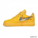 Off-White x Air Force 1 Low University Gold Lemonade Shoes Sneakers