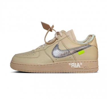 OW x AF 1 Low Sesame Shoes Sneakers