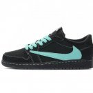 Travis Scott x AJ 1 Low Tiffany Black Phantom Shoes Sneakers