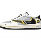 Travis Scott x Xiaomi x AJ 1 Low SP OG Light Grey Black Yellow Shoes Sneakers