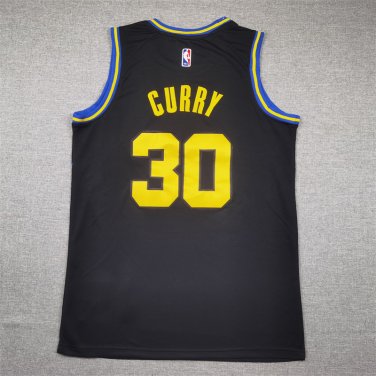 22 Warriors 30 City Edition Black  Jersey