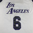 23 Lakers 6 City Edition White  Jersey