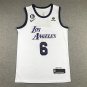 23 Lakers 6 City Edition White  Jersey