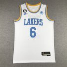 23 Lakers 6 Classic White  Jersey