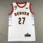 23 Nuggets 27 City Edition White  Jersey