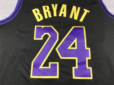 24 Lakers 24 City Edition Black  Jersey