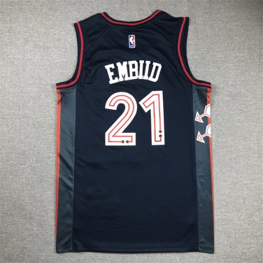 24 models of 76ers 21 City Edition Deep Blue  Jersey