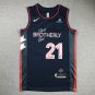 24 models of 76ers 21 City Edition Deep Blue  Jersey