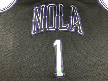 24 Pelicans 1 City Edition Black  Jersey