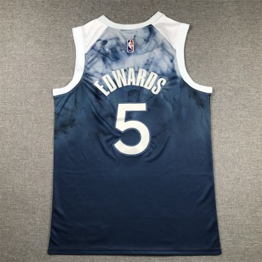 24 Timberwolves 5 City Edition Blue  Jersey