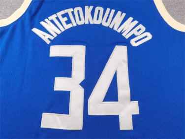 25 Bucks 34 City Edition Blue  Jersey