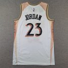 25 Bulls 23 City Edition White  Jersey