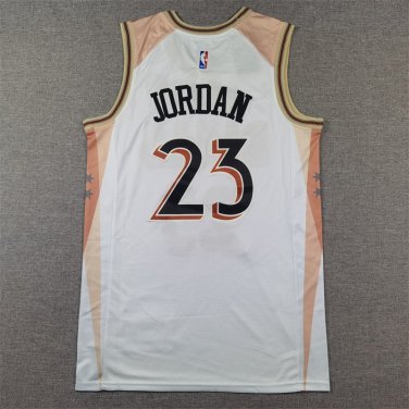 25 Bulls 23 City Edition White  Jersey