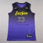 25 Lakers 23 City Edition Purple  Jersey